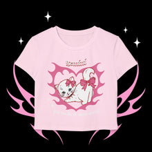 Load image into Gallery viewer, Gemini Kitty Cat Women&#39;s Baby Tee
