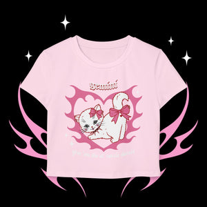 Gemini Kitty Cat Women's Baby Tee