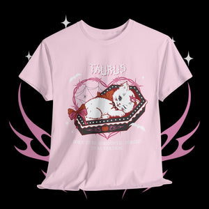 Taurus Halloween Kitty Cat Unisex Short Sleeve Tee