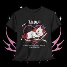 Load image into Gallery viewer, Taurus Halloween Kitty Cat Unisex Short Sleeve Tee
