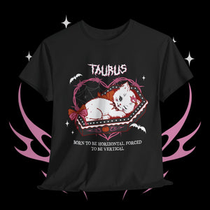 Taurus Halloween Kitty Cat Unisex Short Sleeve Tee