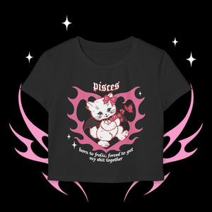 Pisces Kitty Cat Women's Baby Tee