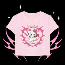 Load image into Gallery viewer, Aquarius Kitty Cat Women&#39;s Baby Tee
