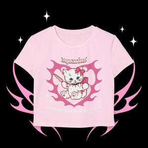 Aquarius Kitty Cat Women's Baby Tee