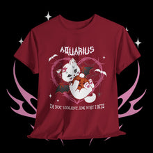 Load image into Gallery viewer, Aquarius Halloween Kitty Cat Unisex Short Sleeve Tee
