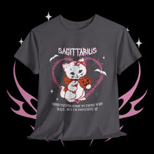 Load image into Gallery viewer, Sagittarius Halloween Kitty Cat Unisex Short Sleeve Tee
