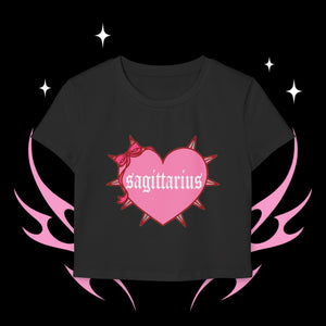 Sagittarius Spike Heart Women's Baby Tee