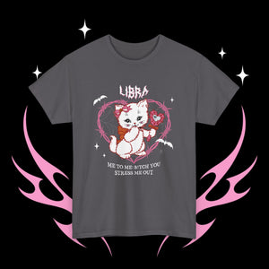 Libra Halloween Kitty Cat Unisex Short Sleeve Tee