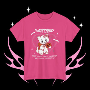 Sagittarius Halloween Kitty Cat Unisex Short Sleeve Tee