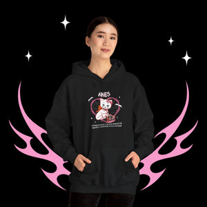 Aries Halloween Kitty Cat Unisex Hoodie