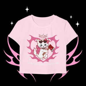 Aries Kitty Cat Women's Baby Tee