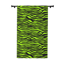 Load image into Gallery viewer, Lime Green &amp; Black Zebra Blackout Window Curtain (1 Piece)
