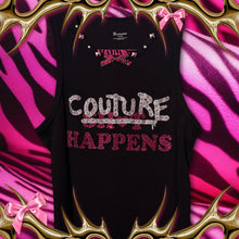 Load image into Gallery viewer, couture happens black tank top
