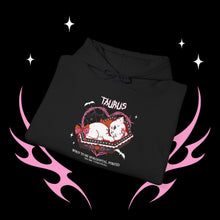 Load image into Gallery viewer, Taurus Halloween Kitty Cat Unisex Hoodie
