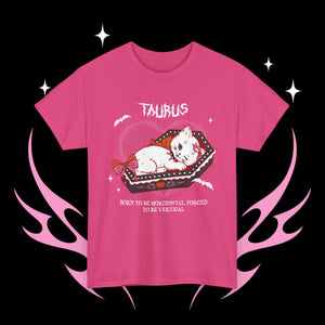 Taurus Halloween Kitty Cat Unisex Short Sleeve Tee