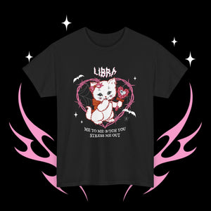 Libra Halloween Kitty Cat Unisex Short Sleeve Tee