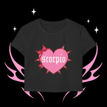 Load image into Gallery viewer, Scorpio Spike Heart Women&#39;s Baby Tee
