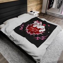 Load image into Gallery viewer, Don’t be a Dick Kitty Cat Velveteen Plush Blanket
