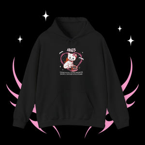 Aries Halloween Kitty Cat Unisex Hoodie