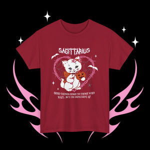 Sagittarius Halloween Kitty Cat Unisex Short Sleeve Tee