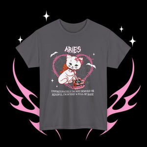 Aries Halloween Kitty Cat Unisex Short Sleeve Tee