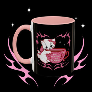 More Espresso Less Depresso Kitty Cat Coffee Mug (11oz)