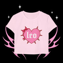 Load image into Gallery viewer, Leo Spike Heart Women&#39;s Baby Tee
