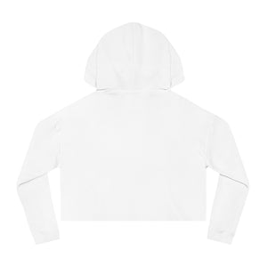 Kitty Cat Heart Locket Women’s Cropped Hooded Sweatshirt