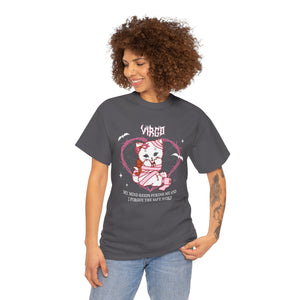 Virgo Halloween Kitty Cat Unisex Short Sleeve Tee