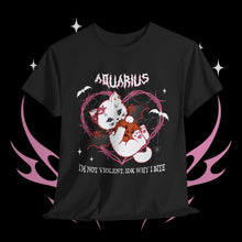 Load image into Gallery viewer, Aquarius Halloween Kitty Cat Unisex Short Sleeve Tee
