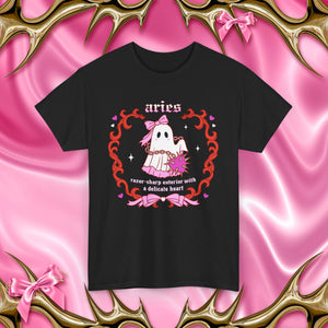 Aries Halloween Ghost Unisex Short Sleeve Tee