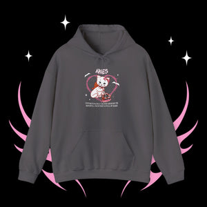 Aries Halloween Kitty Cat Unisex Hoodie