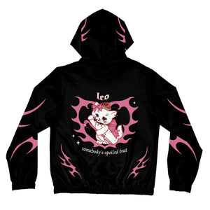 Leo Kitty Cat Women’s Zip Up Hoodie