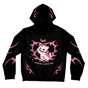 Leo Kitty Cat Women’s Zip Up Hoodie