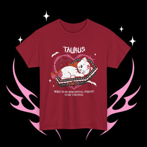 Taurus Halloween Kitty Cat Unisex Short Sleeve Tee