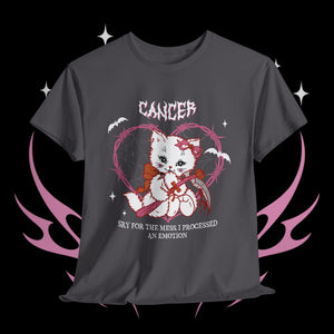 Cancer Halloween Kitty Cat Unisex Short Sleeve Tee