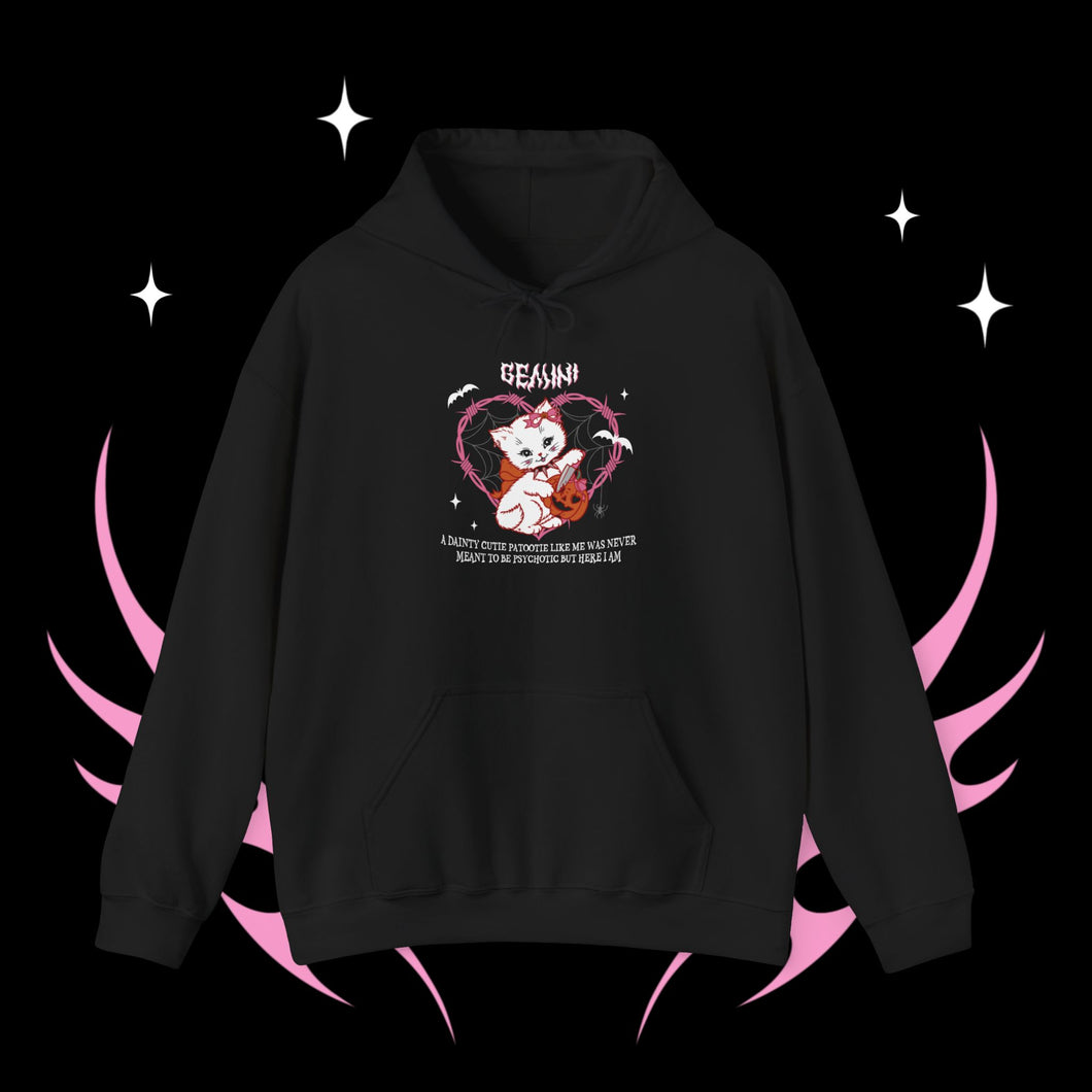 Gemini Halloween Kitty Cat Unisex Hoodie