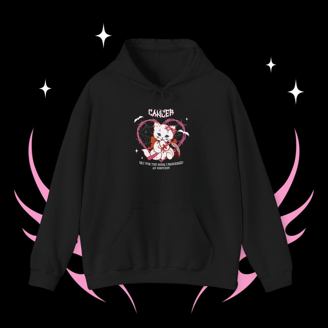 Cancer Halloween Kitty Cat Unisex Hoodie