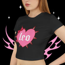 Load image into Gallery viewer, Leo Spike Heart Women&#39;s Baby Tee
