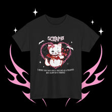 Load image into Gallery viewer, Scorpio Halloween Kitty Cat Unisex Short Sleeve Tee
