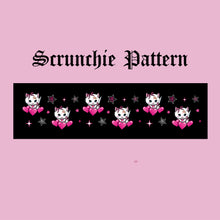 Load image into Gallery viewer, Kitty Cat Logo Scrunchie BLACK
