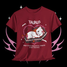 Load image into Gallery viewer, Taurus Halloween Kitty Cat Unisex Short Sleeve Tee
