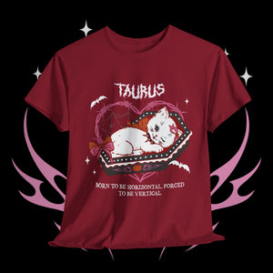 Taurus Halloween Kitty Cat Unisex Short Sleeve Tee