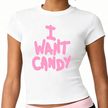 Load image into Gallery viewer, I Want Candy Custom Baby Tee
