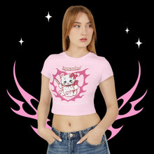 Load image into Gallery viewer, Aquarius Kitty Cat Women&#39;s Baby Tee
