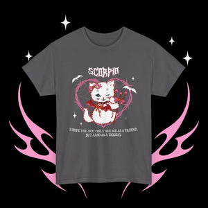 Scorpio Halloween Kitty Cat Unisex Short Sleeve Tee