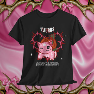 Taurus Halloween Cartoon Unisex Short Sleeve Tee