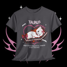 Load image into Gallery viewer, Taurus Halloween Kitty Cat Unisex Short Sleeve Tee
