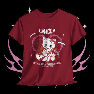 Cancer Halloween Kitty Cat Unisex Short Sleeve Tee