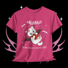 Load image into Gallery viewer, Aquarius Halloween Kitty Cat Unisex Short Sleeve Tee
